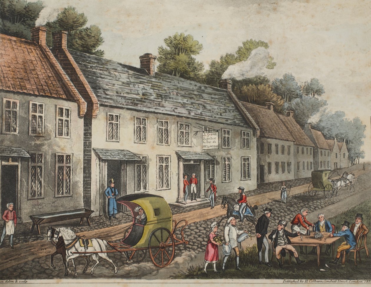 Siedziba księcia Wellington, w wiosce Waterloo autorstwa James Rouse