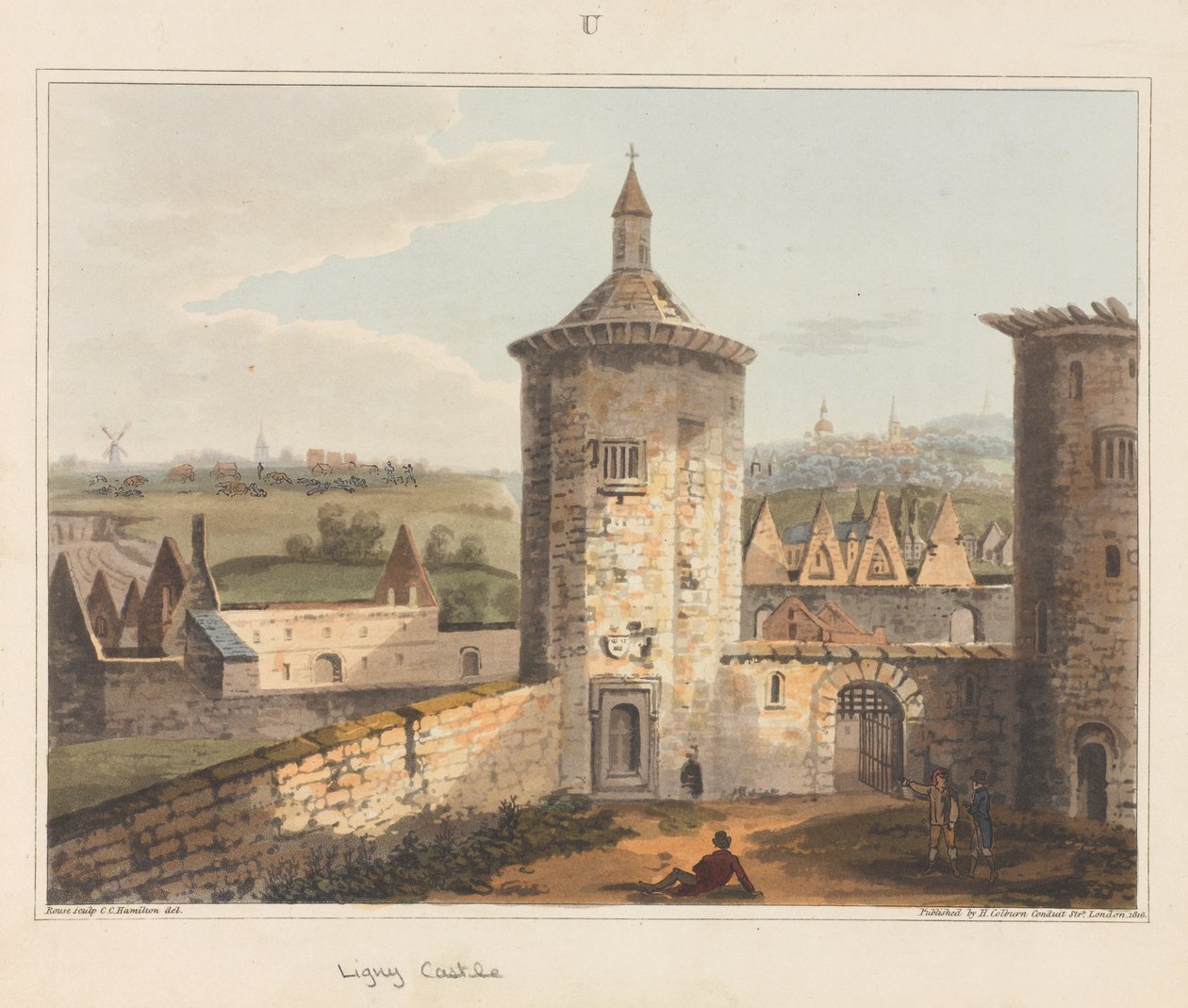 „Zamek Ligny”, 1815 r. autorstwa James Rouse