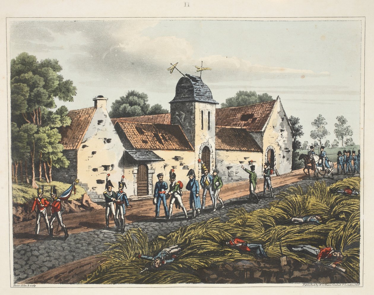 Dom na farmie w Mont St Jean autorstwa James Rouse
