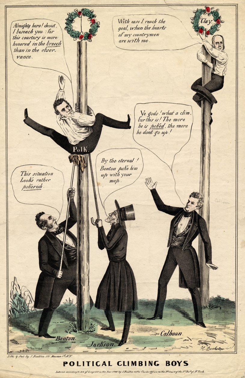 Polityczna wspinaczka chłopców, wydana przez J Baillie, H Bucholzer, New York, 1844 autorstwa James S. Baillie