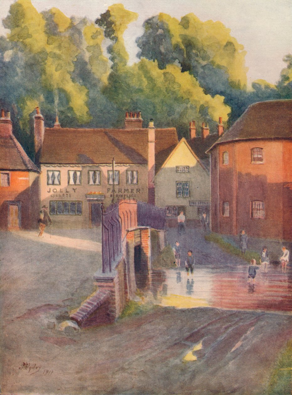 „Miejsce urodzenia Cobbetta, Farnham”, 1911, 1914 autorstwa James S Ogilvy