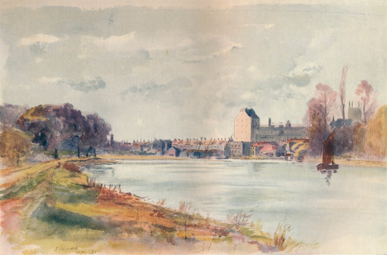 „Isleworth, z Towpath”, 1891, 1914 autorstwa James S Ogilvy