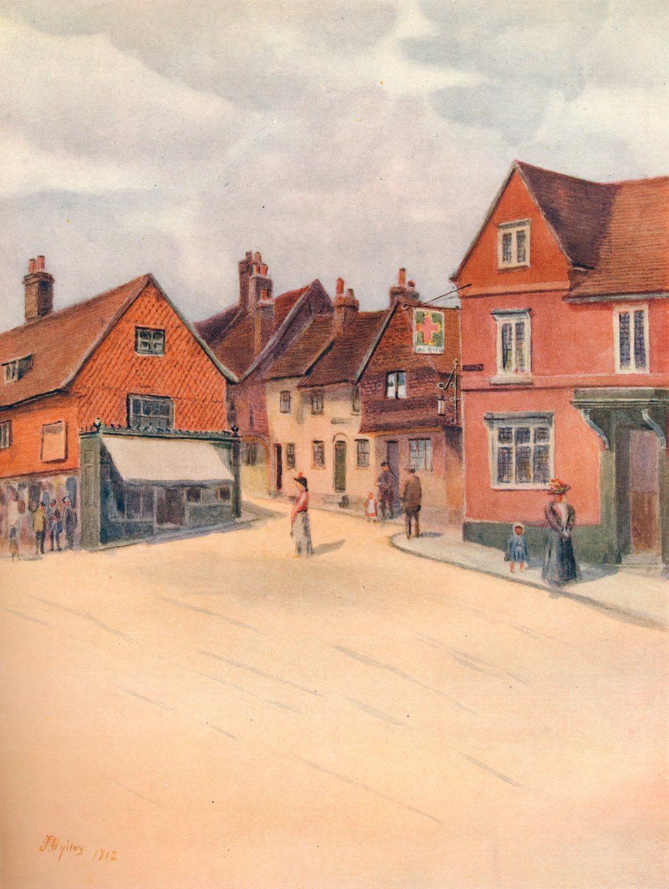 „Ulica Sliphoe, Reigate”, 1912, 1914 autorstwa James S Ogilvy