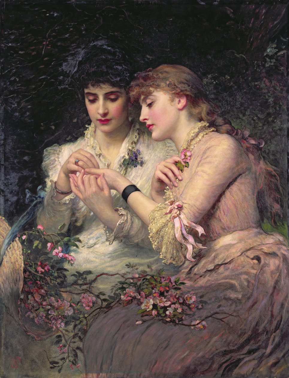Cierń wśród róż, ok. 1887 (olej na płótnie) autorstwa James Sant