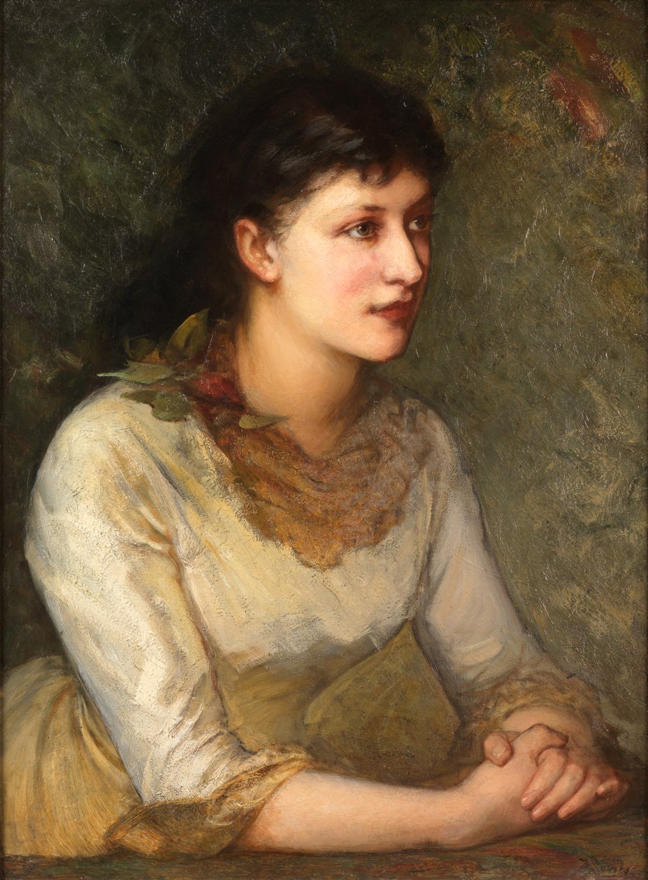 Elegancka młoda kobieta (olej na płótnie) autorstwa James Sant