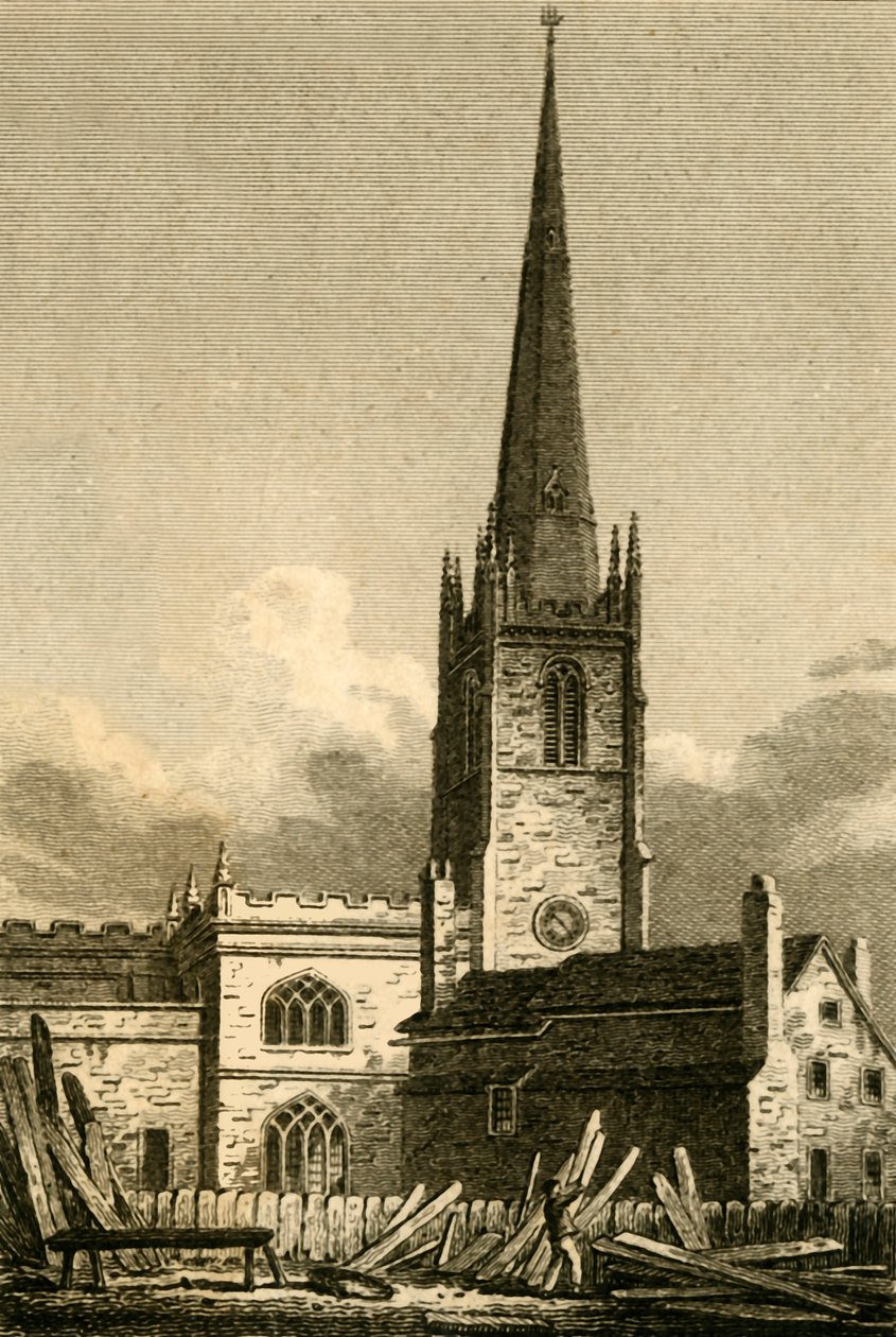 „Św. Kościół Mikołaja w Liverpoolu, 1812. autorstwa James Sargant Storer