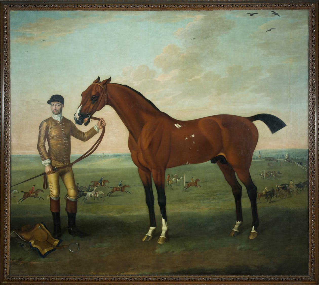 Latające dzieci z panem młodym na Newmarket Heath, ok. 1722-25 (olej na płótnie) autorstwa James Seymour