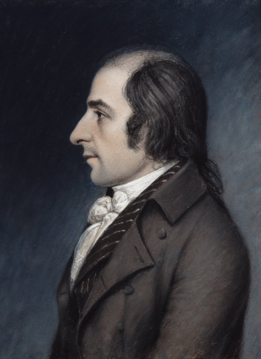 Albert Gallatin, ok. 1797 (pastel na szarym papierze) autorstwa James Sharples