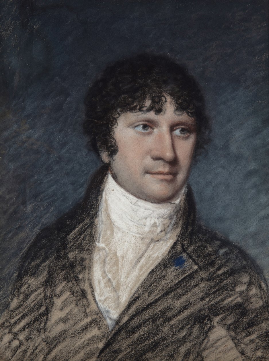 Dr Bilsborough (pastel na szarym papierze) autorstwa James Sharples