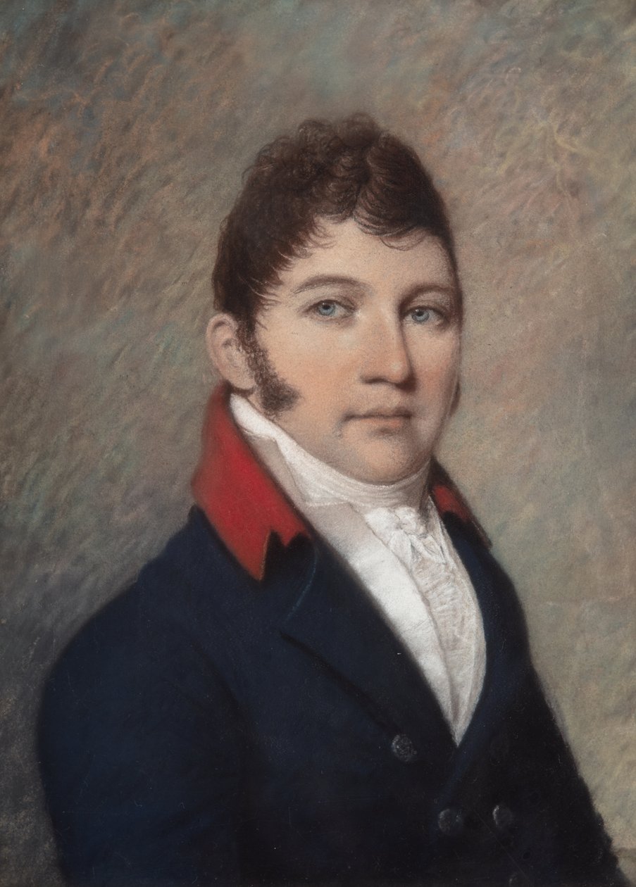 Francis J. Jackson, 3/1810 (pastel na szarym papierze) autorstwa James Sharples