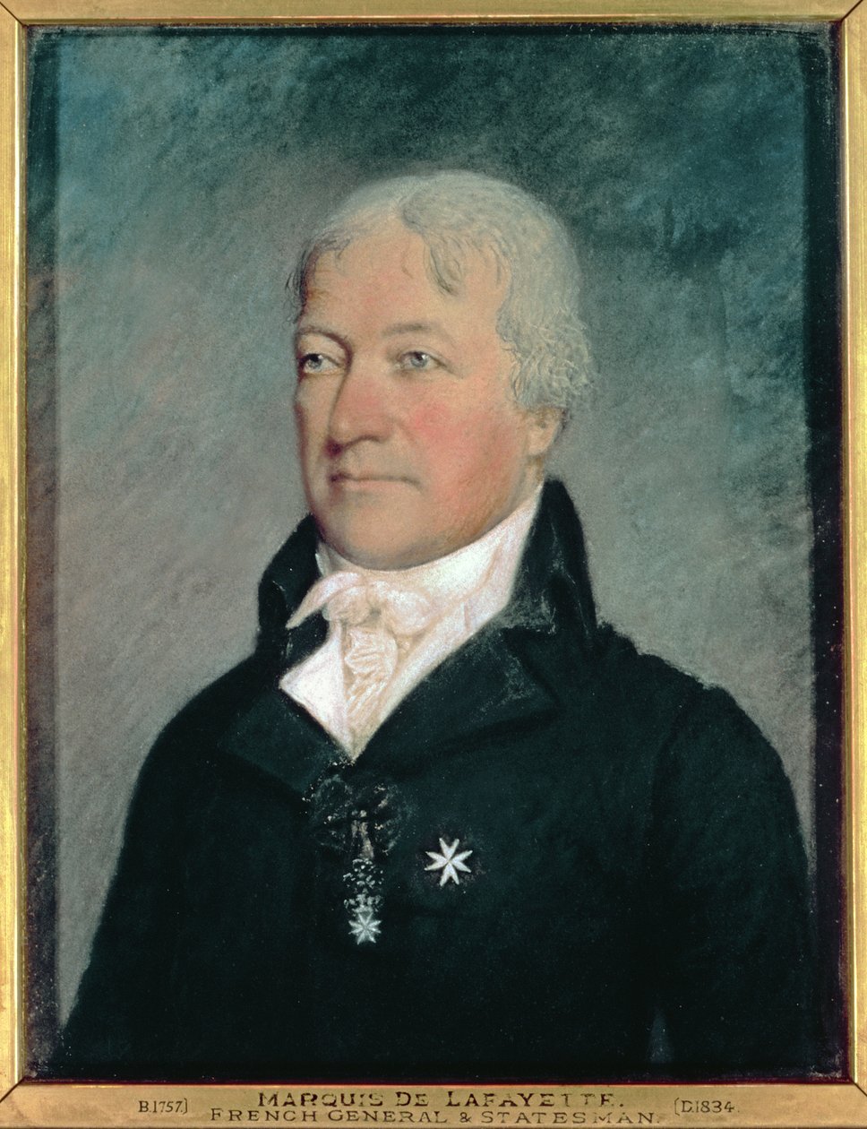 Marie Joseph Paul Yves Roch Gilbert Motier (1757-1834) markiz de Lafayette autorstwa James Sharples