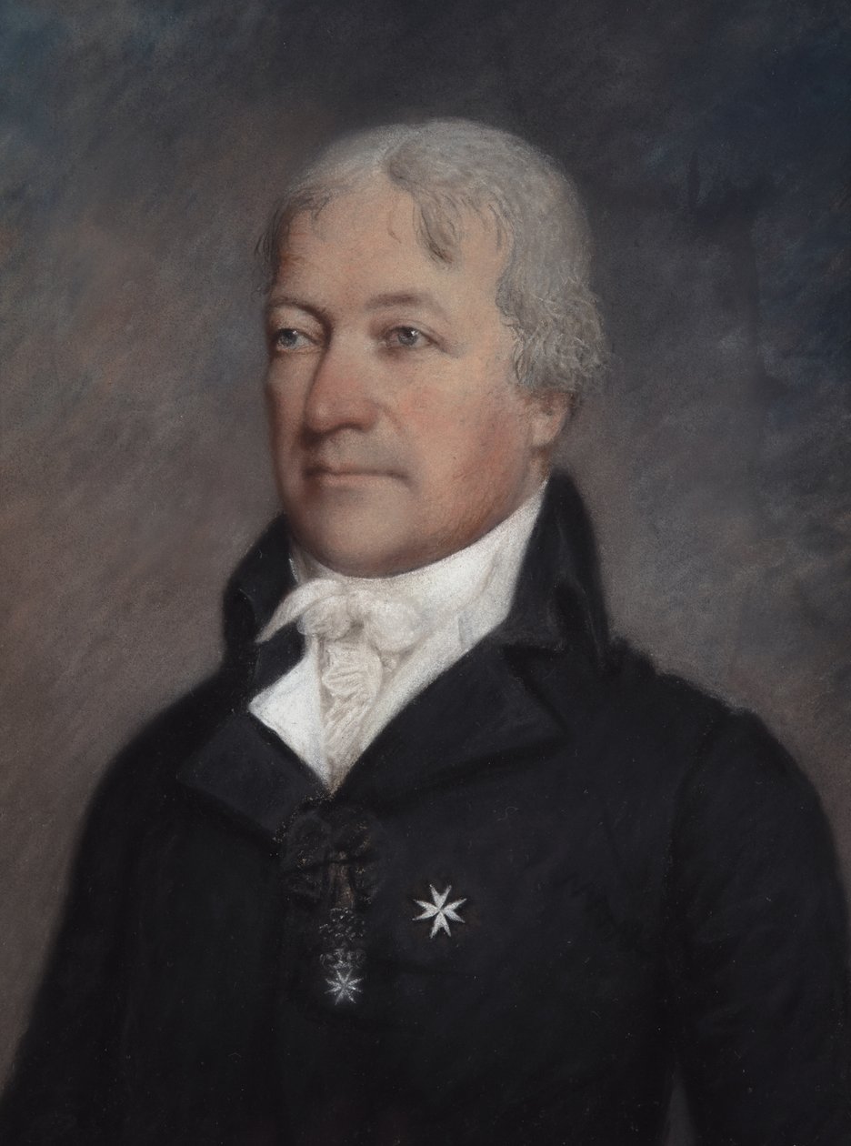 markiz de Lafayette (pastel na szarym papierze) autorstwa James Sharples