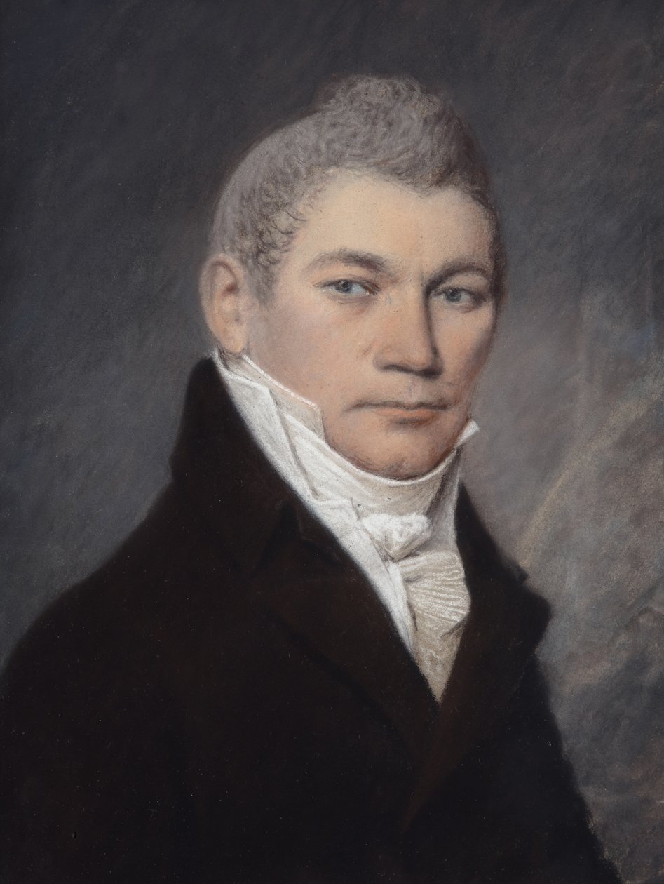 Pan Brown z Filadelfii (pastel na szarym papierze) autorstwa James Sharples