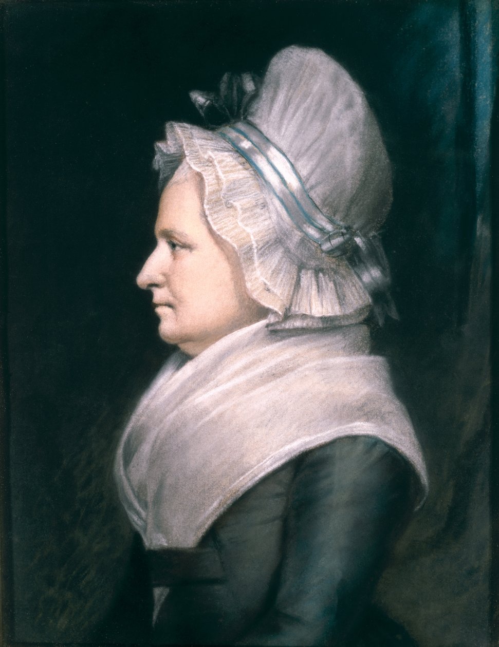 Mrs Martha Washington (1731-1802) 1796 (pastel na papierze) autorstwa James Sharples