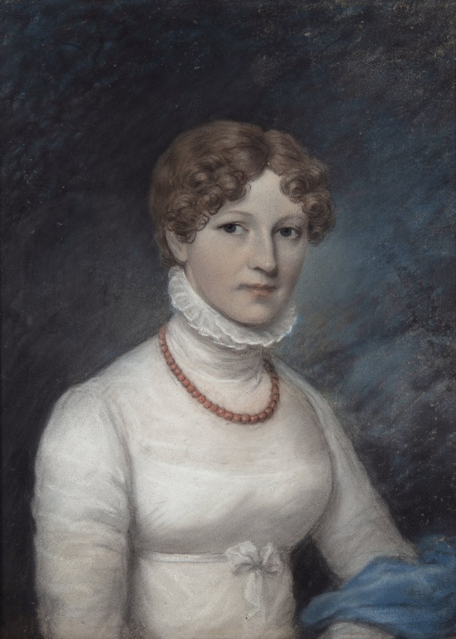 Pani Morgan, ok. 1794 (pastel na szarym papierze) autorstwa James Sharples