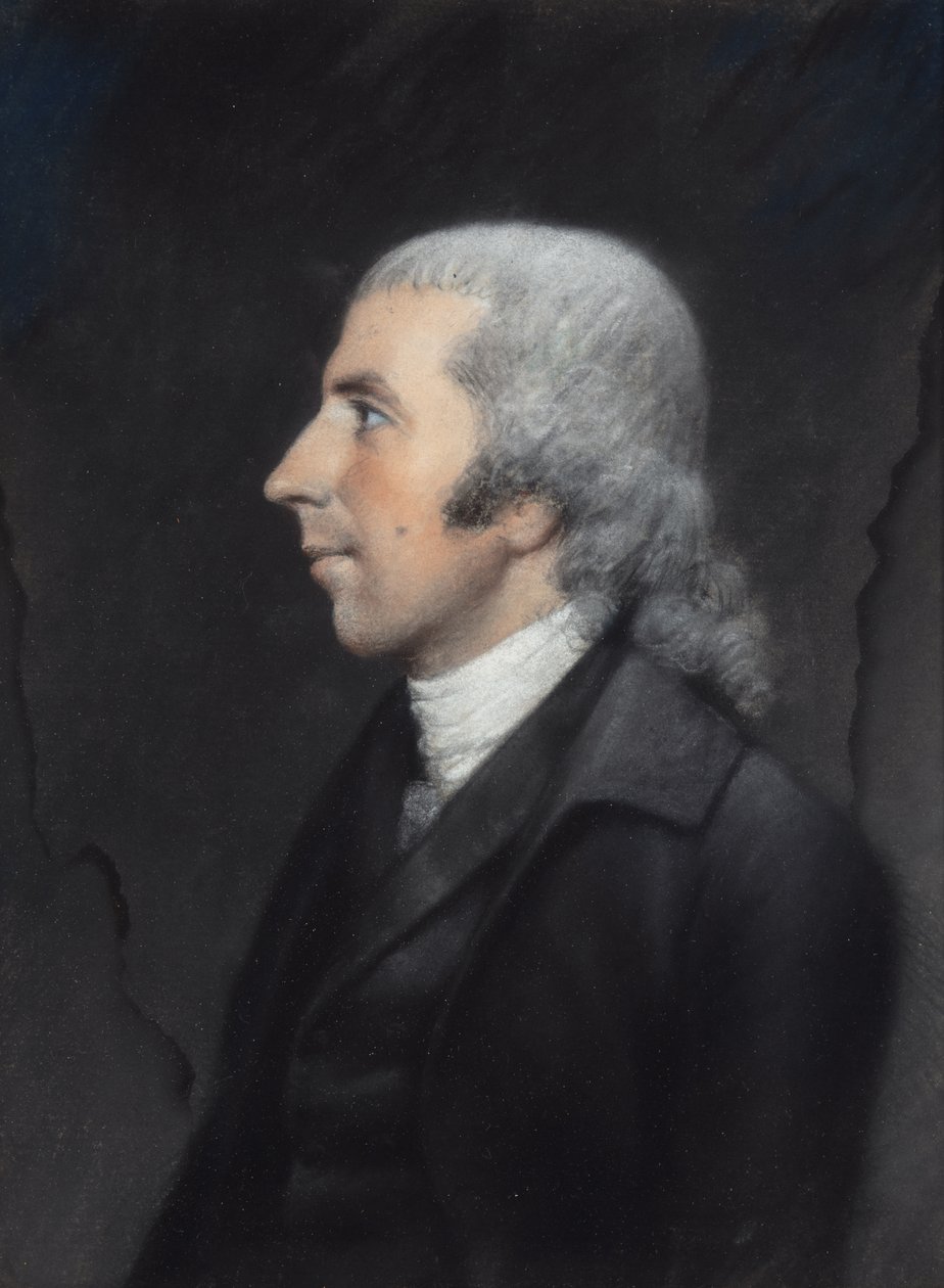 Obrót silnika. Jedidiah Morse (pastel na szarym papierze) autorstwa James Sharples