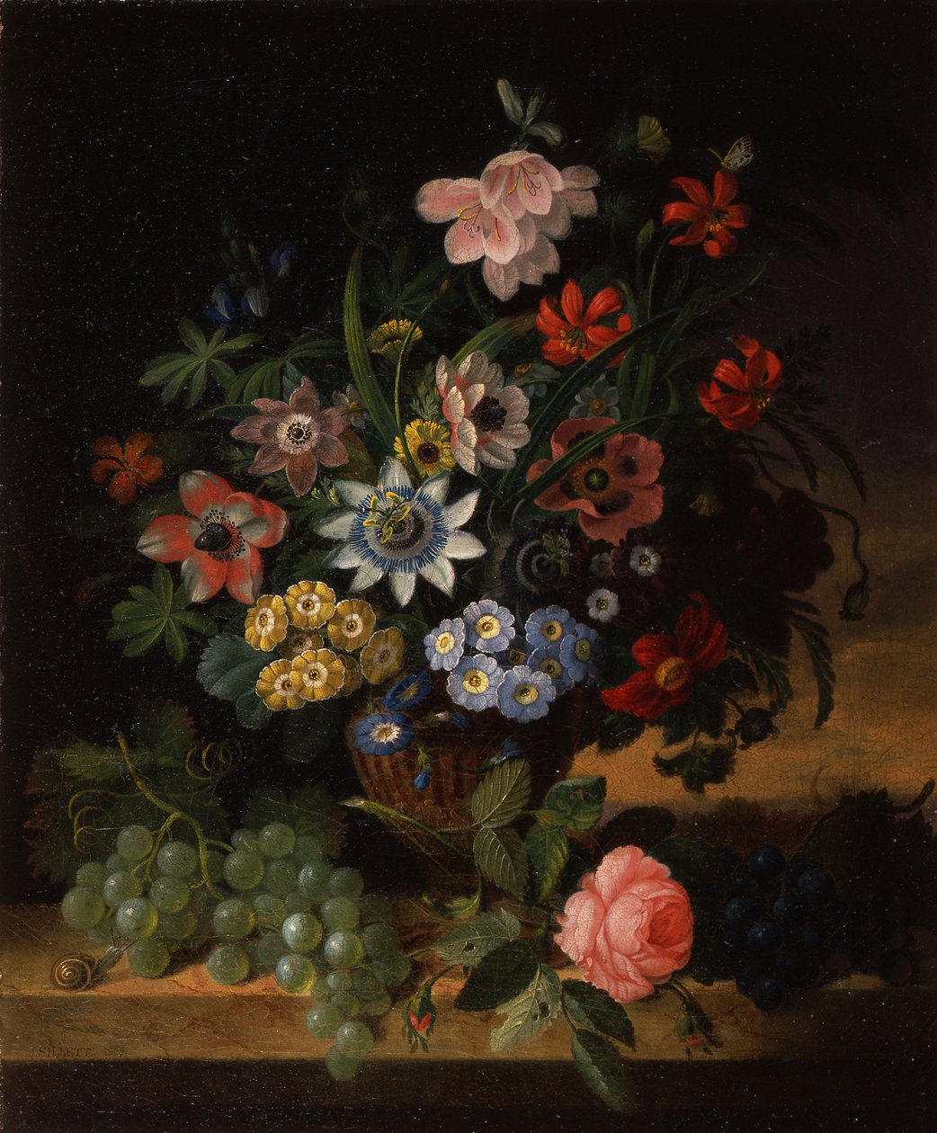 Kwiaty i owoce, 1827 autorstwa James Sillett