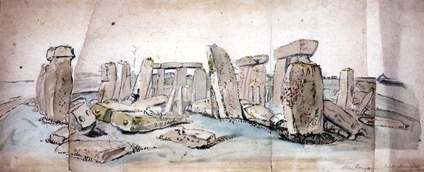 Stonehenge (akwarela na papierze) autorstwa James Sowerby