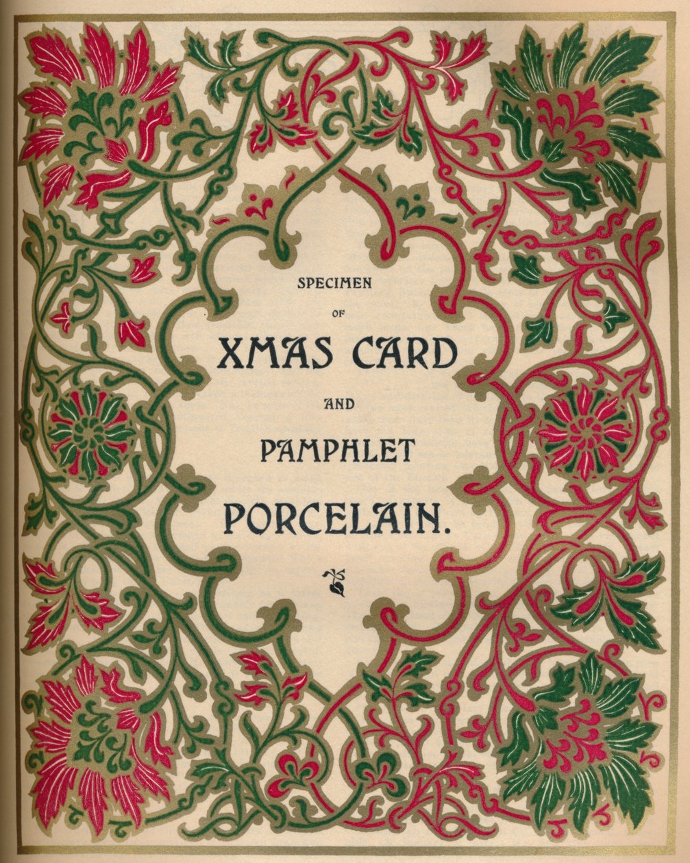 „Wzór kartki bożonarodzeniowej i porcelany broszurowej – James Spicer & Sons, Ltd.”, 1910 autorstwa James Spicer and Sons
