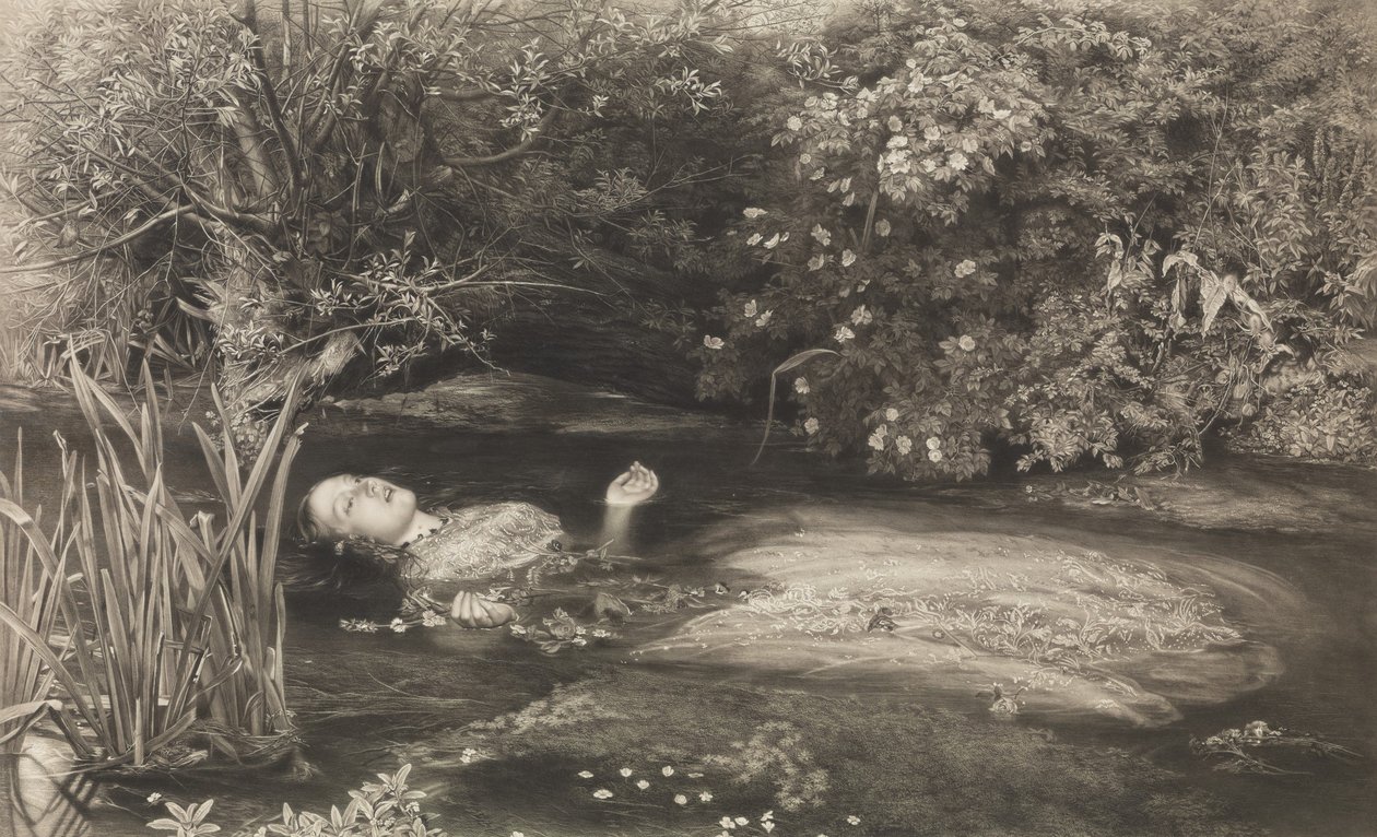 Ofelia Szekspir, Hamlet, Akt 4, Scena 7, 1 marca 1866. autorstwa James Stephenson