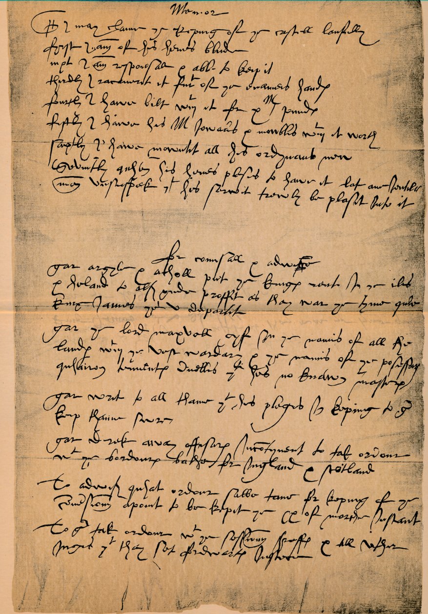 Memoriał hrabiego Morton po rezygnacji z regencji, marzec 1578, 1889 autorstwa James Stillie
