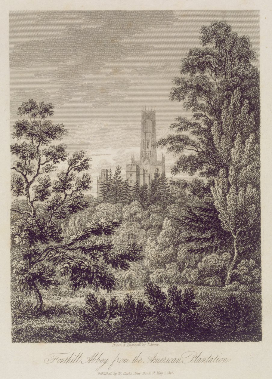 Opactwo Fonthill z American Plantation, wydane przez W. Clarke