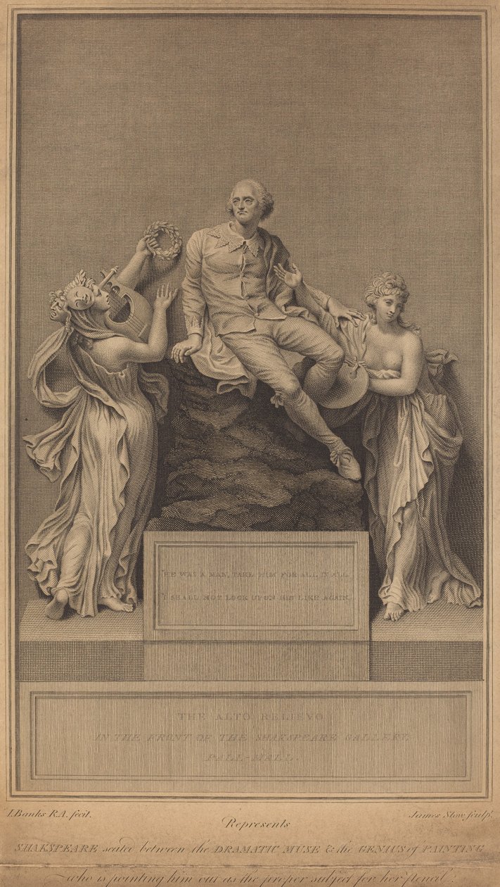 Pomnik Williama Szekspira autorstwa James Stow after Thomas Banks