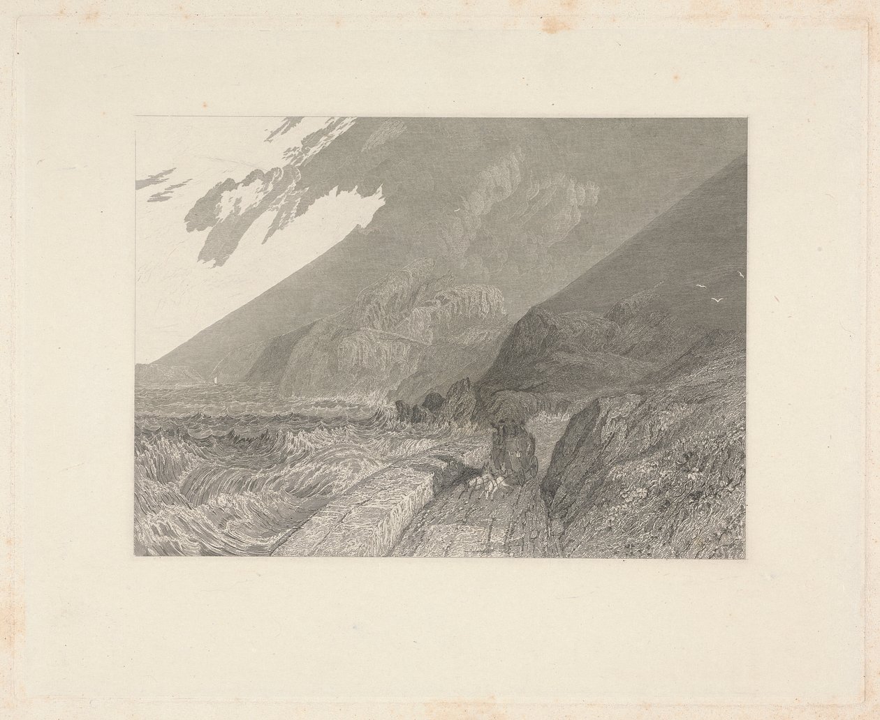 Penmaen Maur, Caernarvonshire autorstwa James T. Willmore