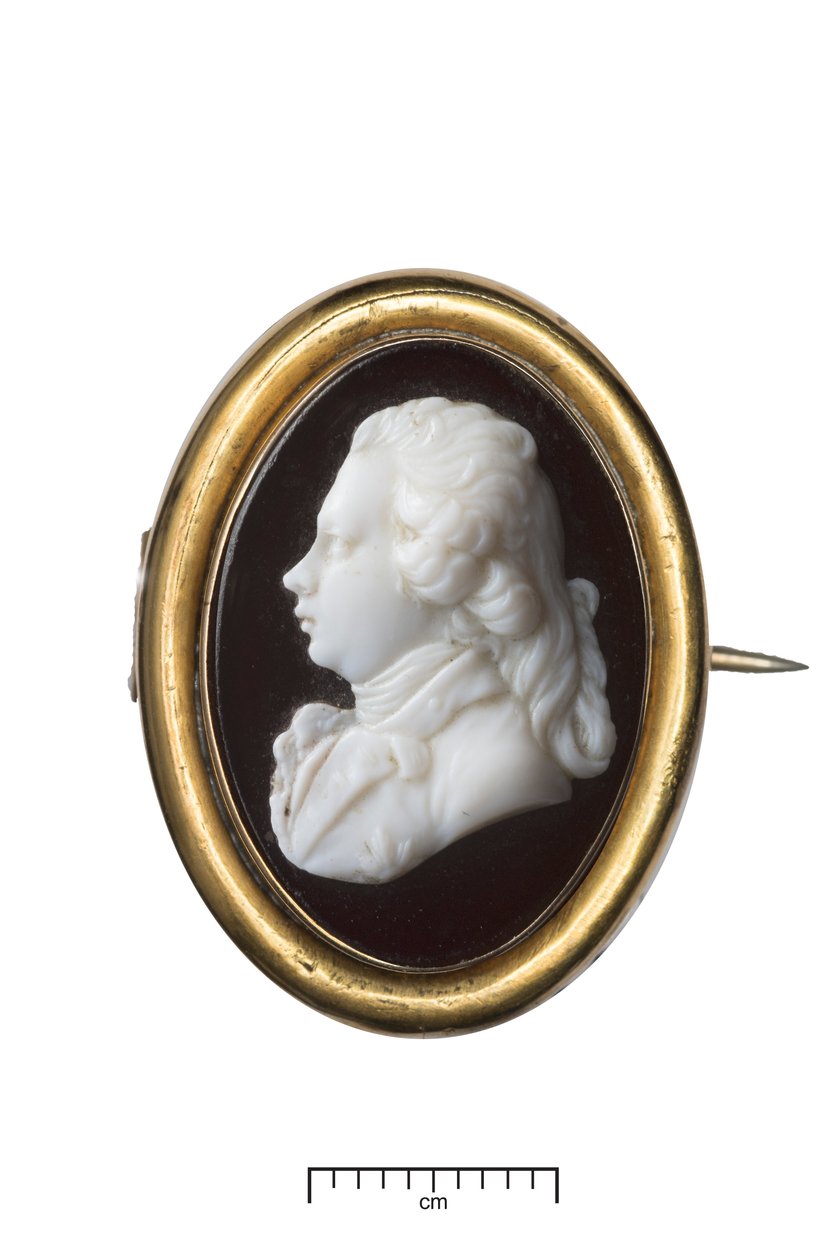 Jerzy IV jako książę Walii, c.1790 (złote i białe szkło) autorstwa James Tassie