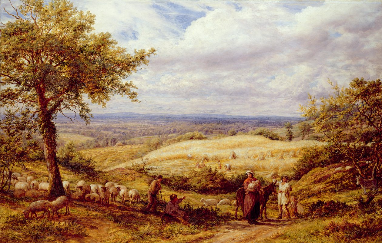 Wędrowcy, ok. 1872 (olej na płótnie) autorstwa James Thomas Linnell