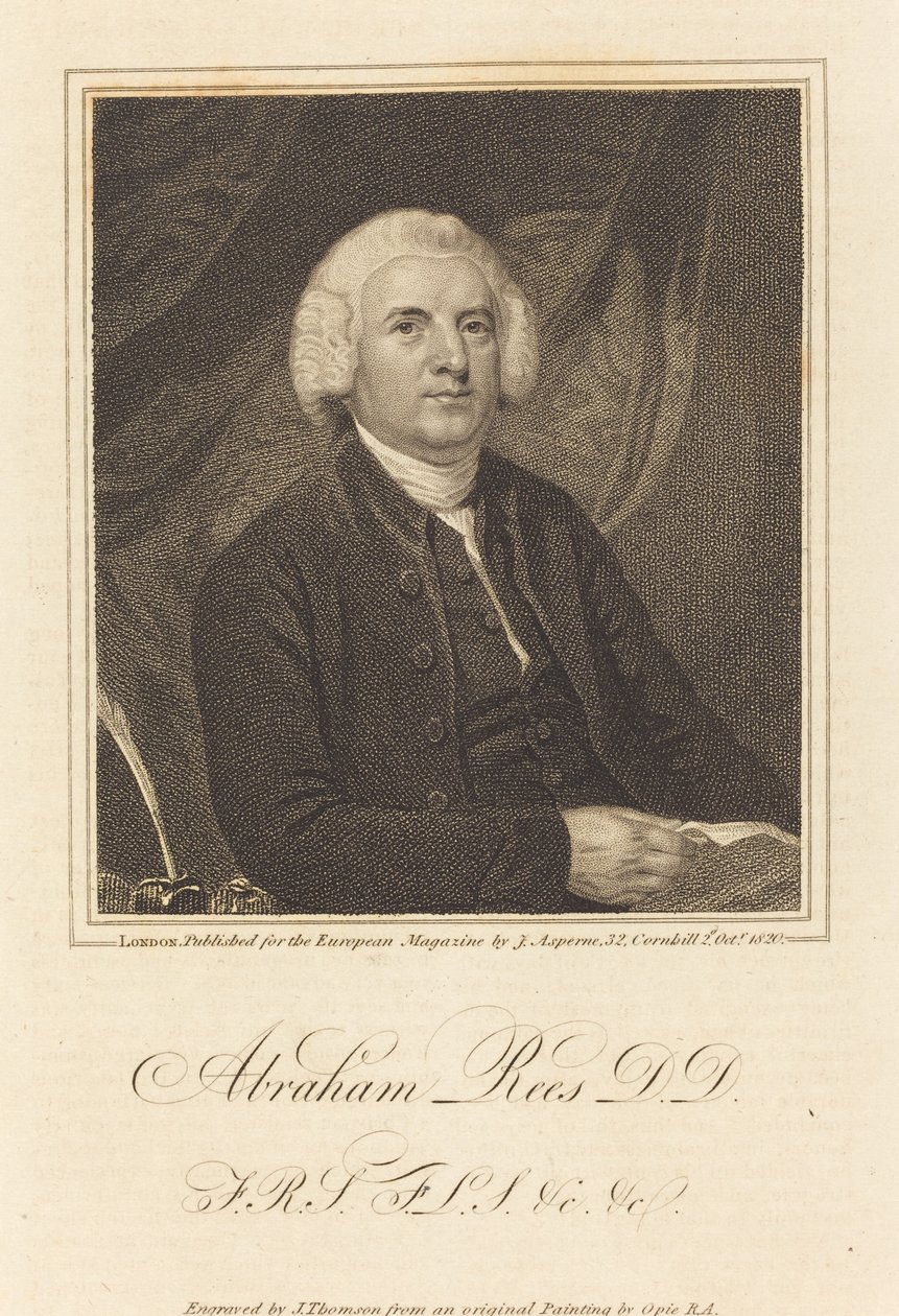Abraham Rees, DD autorstwa James Thomson after John Opie
