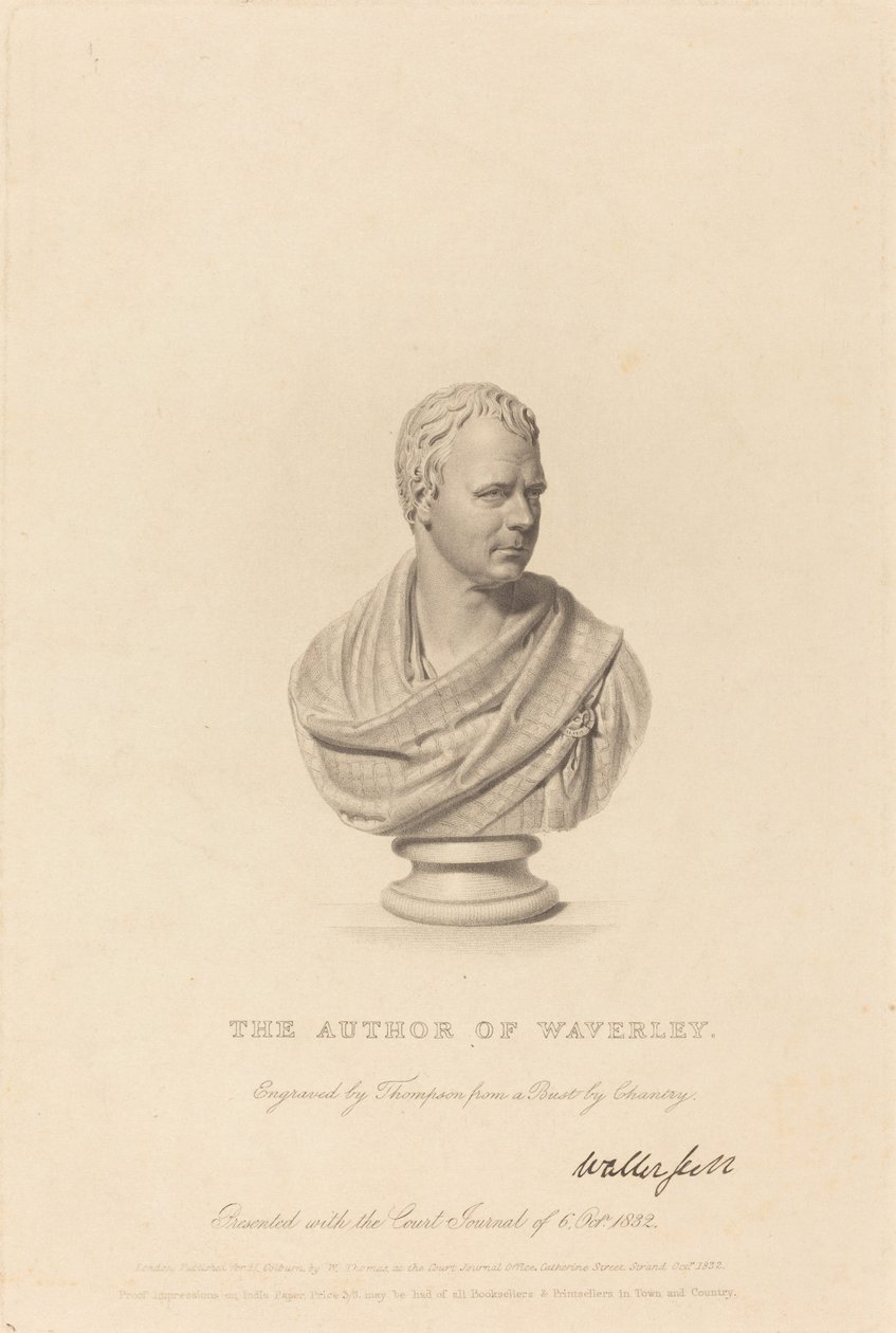Popiersie Sir Waltera Scotta autorstwa James Thomson after Sir Francis Legatt Chantrey