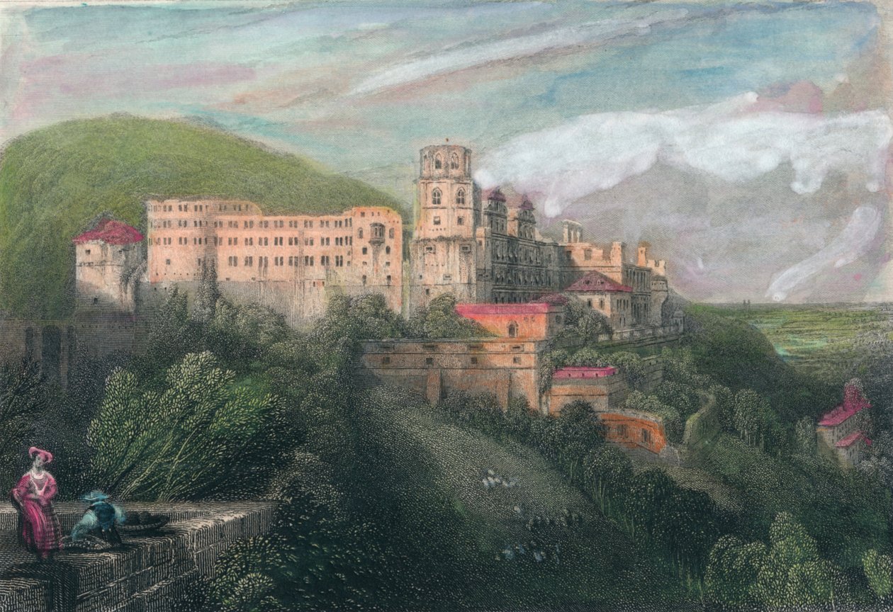 „Heidelberg”, ok. 1834 r. autorstwa James Tibbitts Willmore