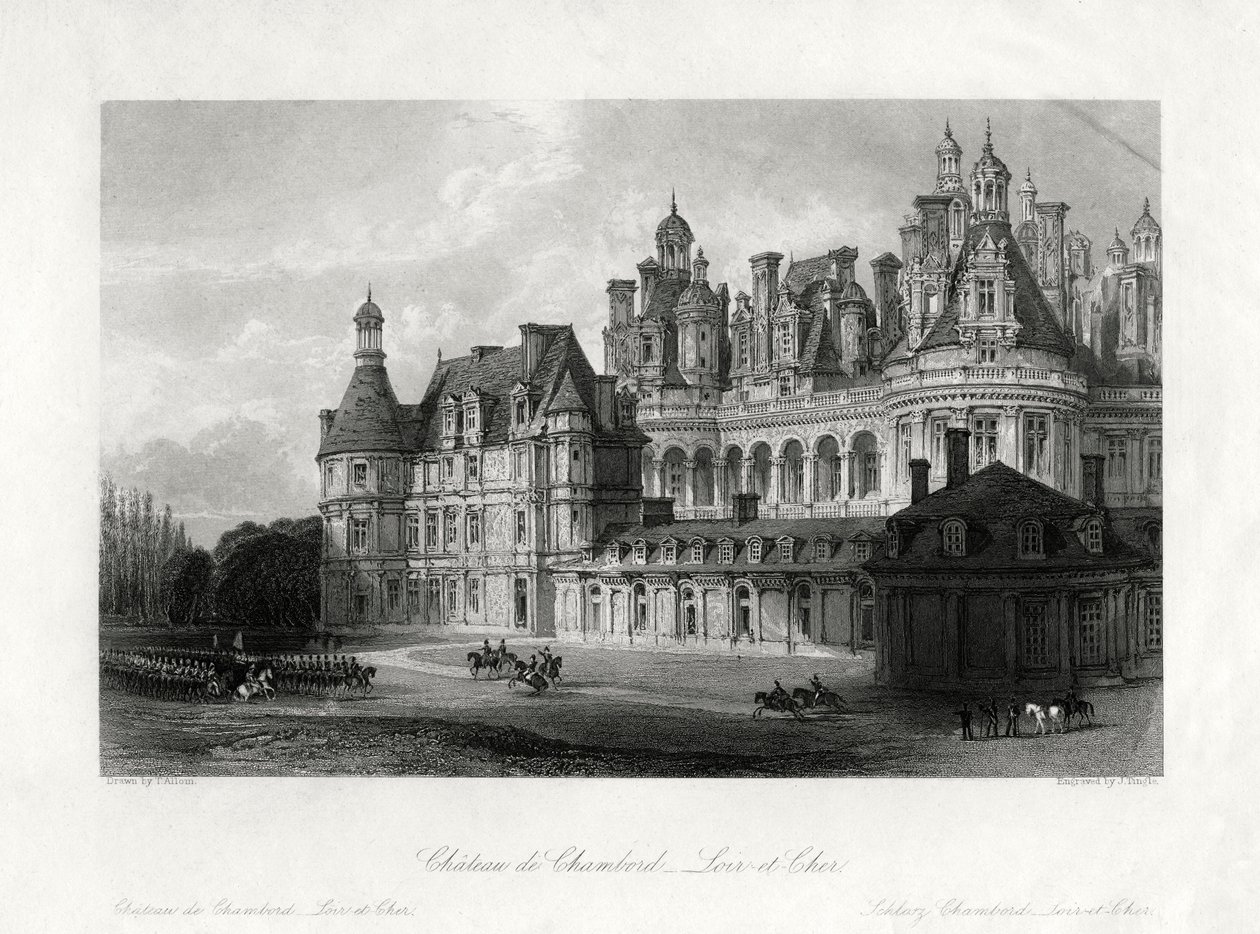 „Chateau de Chambord, Loir-et-Cher”, Francja, 1875 r. autorstwa James Tingle