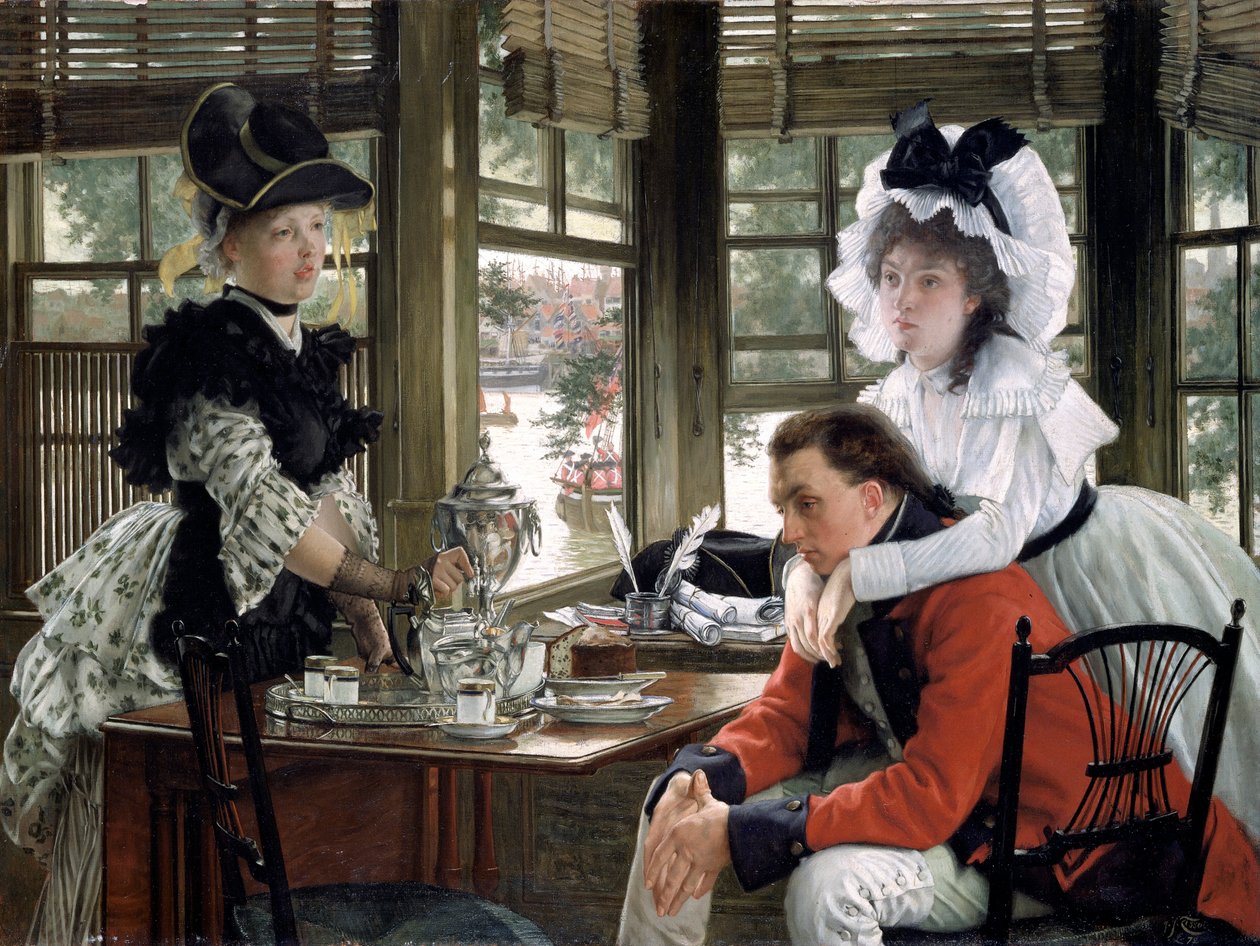 „Zła wiadomość Rozstanie”, 1872 autorstwa James Tissot