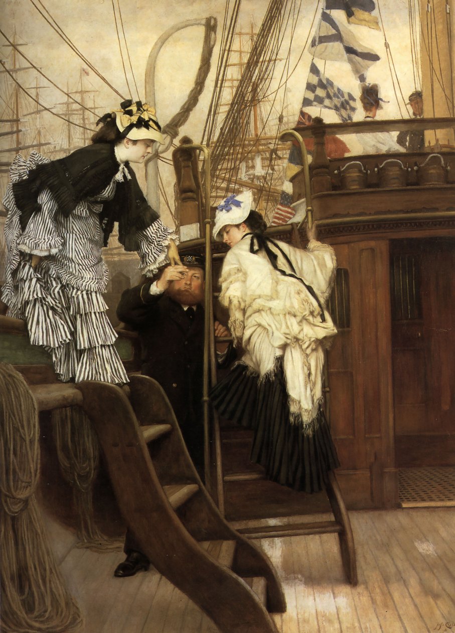 Wejście na pokład jachtu autorstwa James Jacques Joseph Tissot