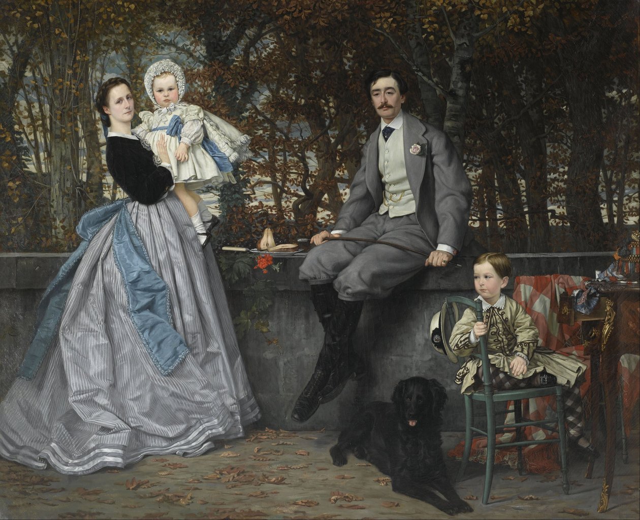 Portret markiza i markizy de Miramon z dziećmi autorstwa James Tissot