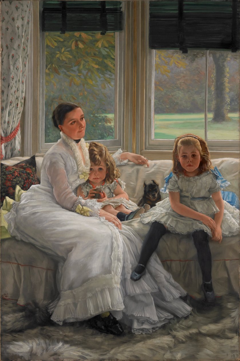 Portret Catherine Smith Gill i dwójki jej dzieci autorstwa James Tissot
