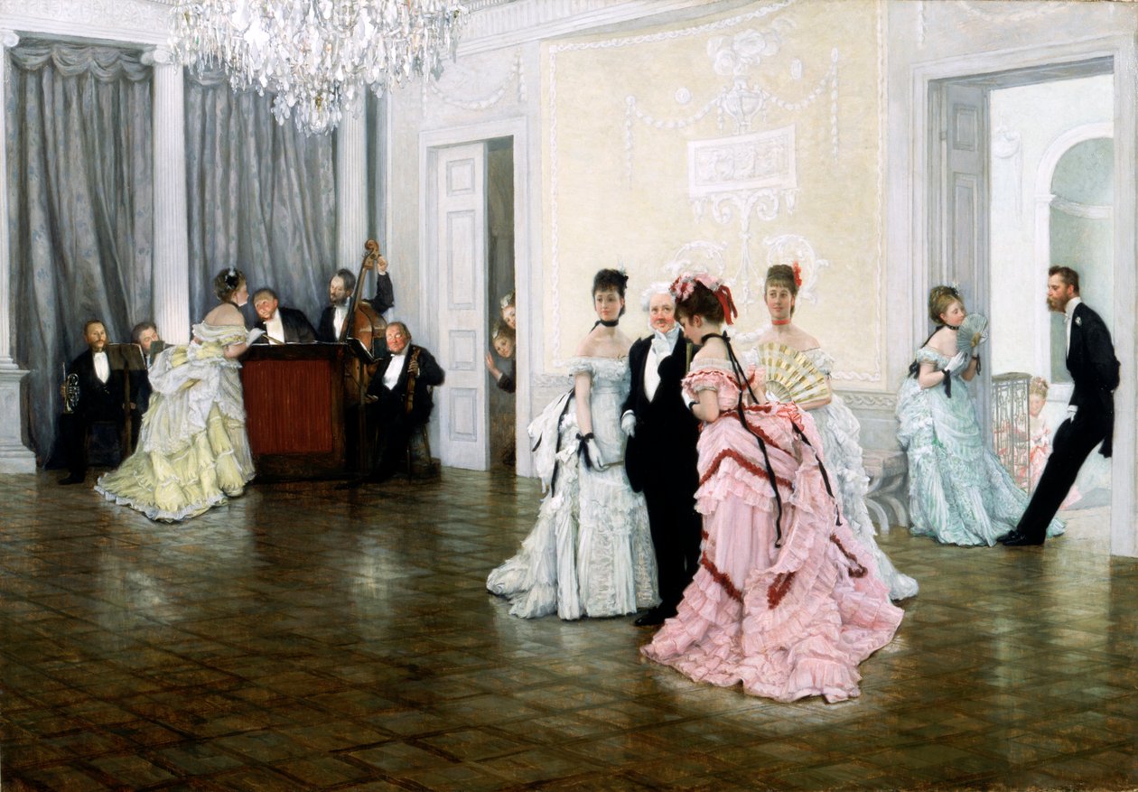 „Za wcześnie”, 1873 autorstwa James Tissot