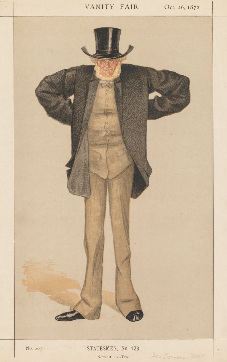 Vanity Fair: Statesman, nr 128 „Newcastle-on-Tyne” autorstwa James Tissot
