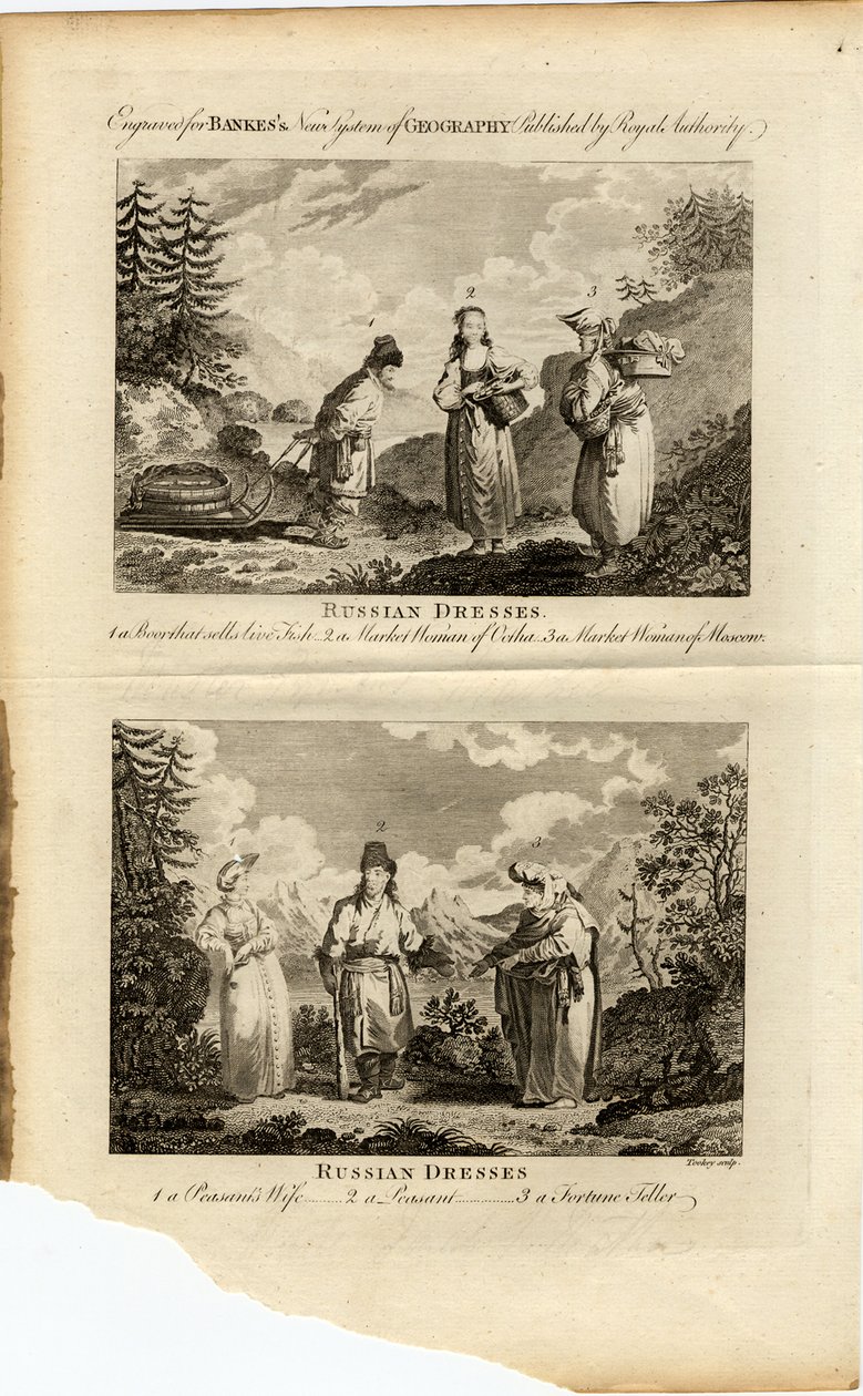 Sukienki rosyjskie, ok. 1775 autorstwa James Tookey