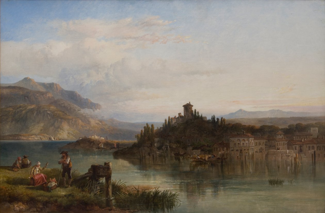 Poranek nad jeziorem Garda, Włochy, 1861 autorstwa James Vivien de Fleury