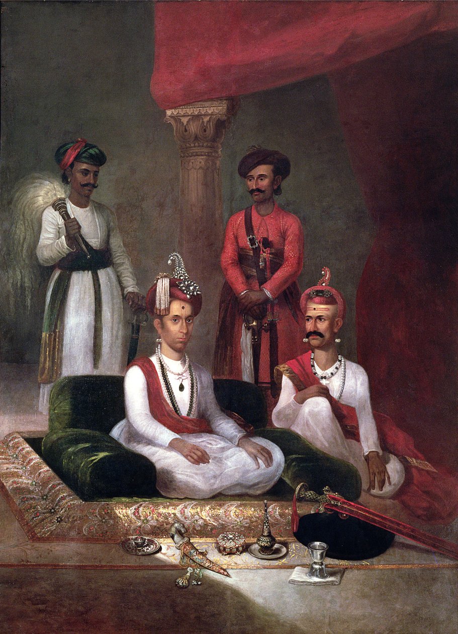 Madhu Rao Narayan, Maratha Peshwa z Naną Fadnavis i Pomocnikami, Poona, 1792 autorstwa James Wales