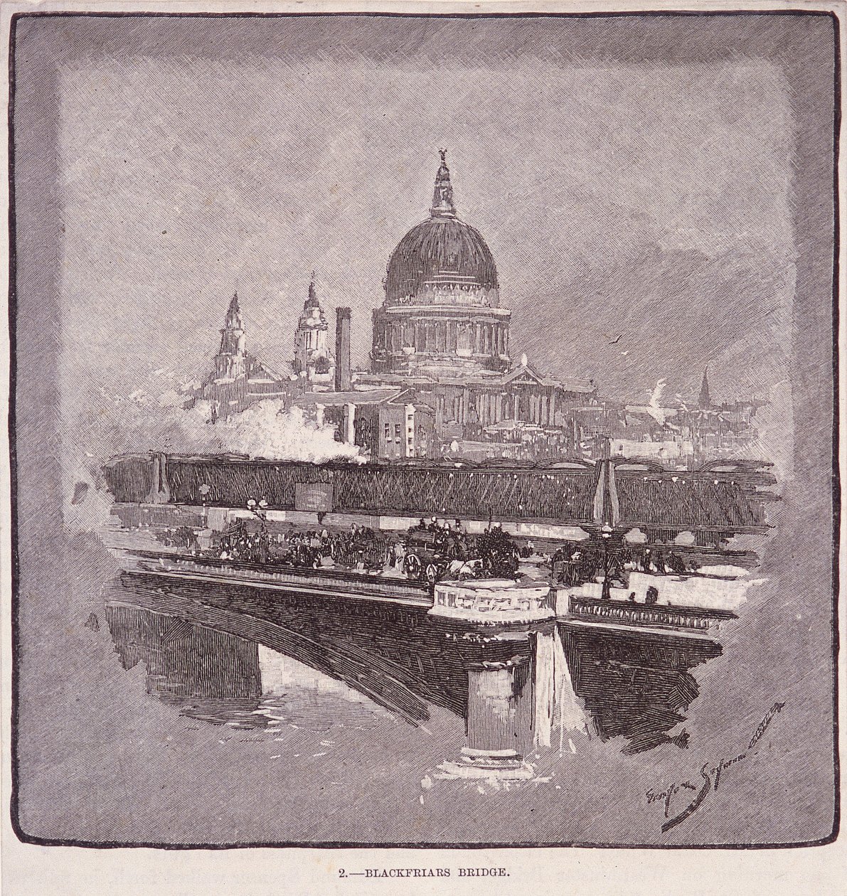 Blackfriars Bridge, Londyn, 1796 autorstwa James Walker