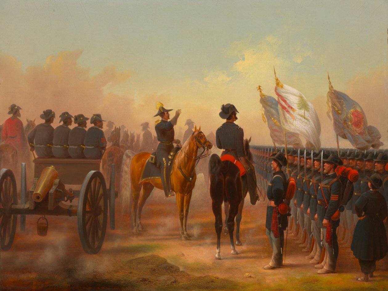 Przegląd oddziałów Rhode Island i Maine autorstwa James Walker