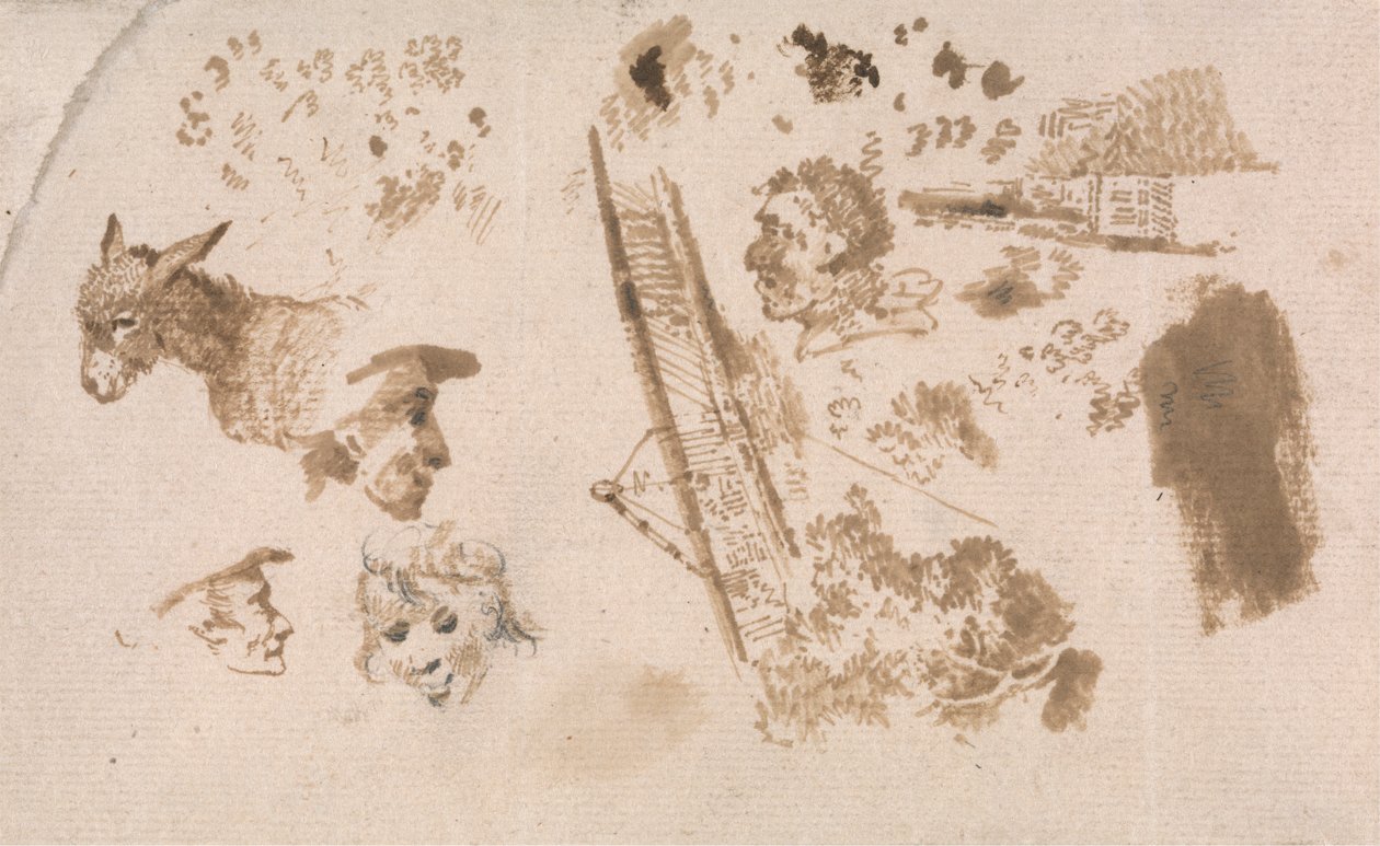 Arkusz drobnych szkiców autorstwa James Ward