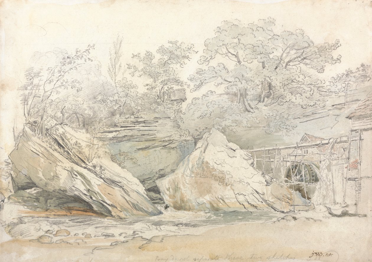 Aberdulais Mill, Glamorganshire autorstwa James Ward