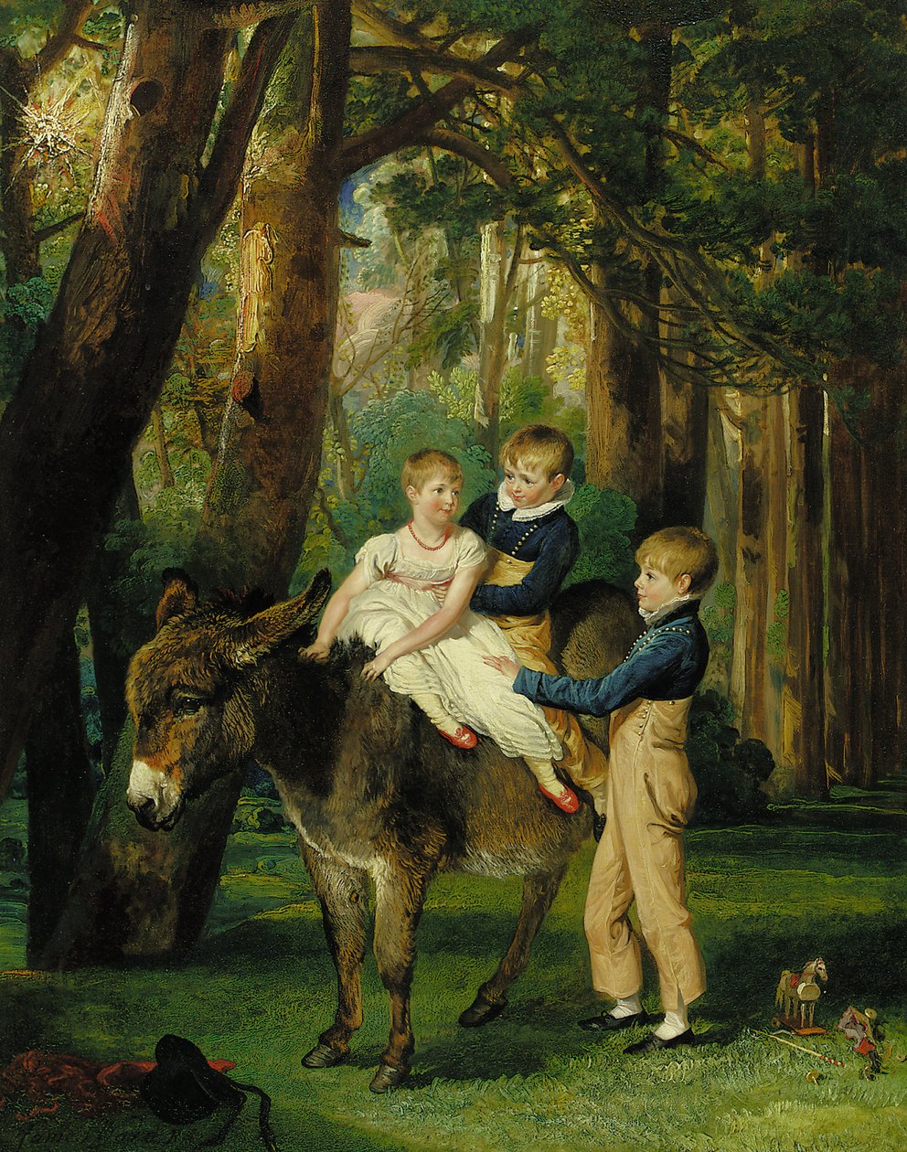 Portret grupowy Johna, Theophilusa i Frances Levett, 1811 autorstwa James Ward