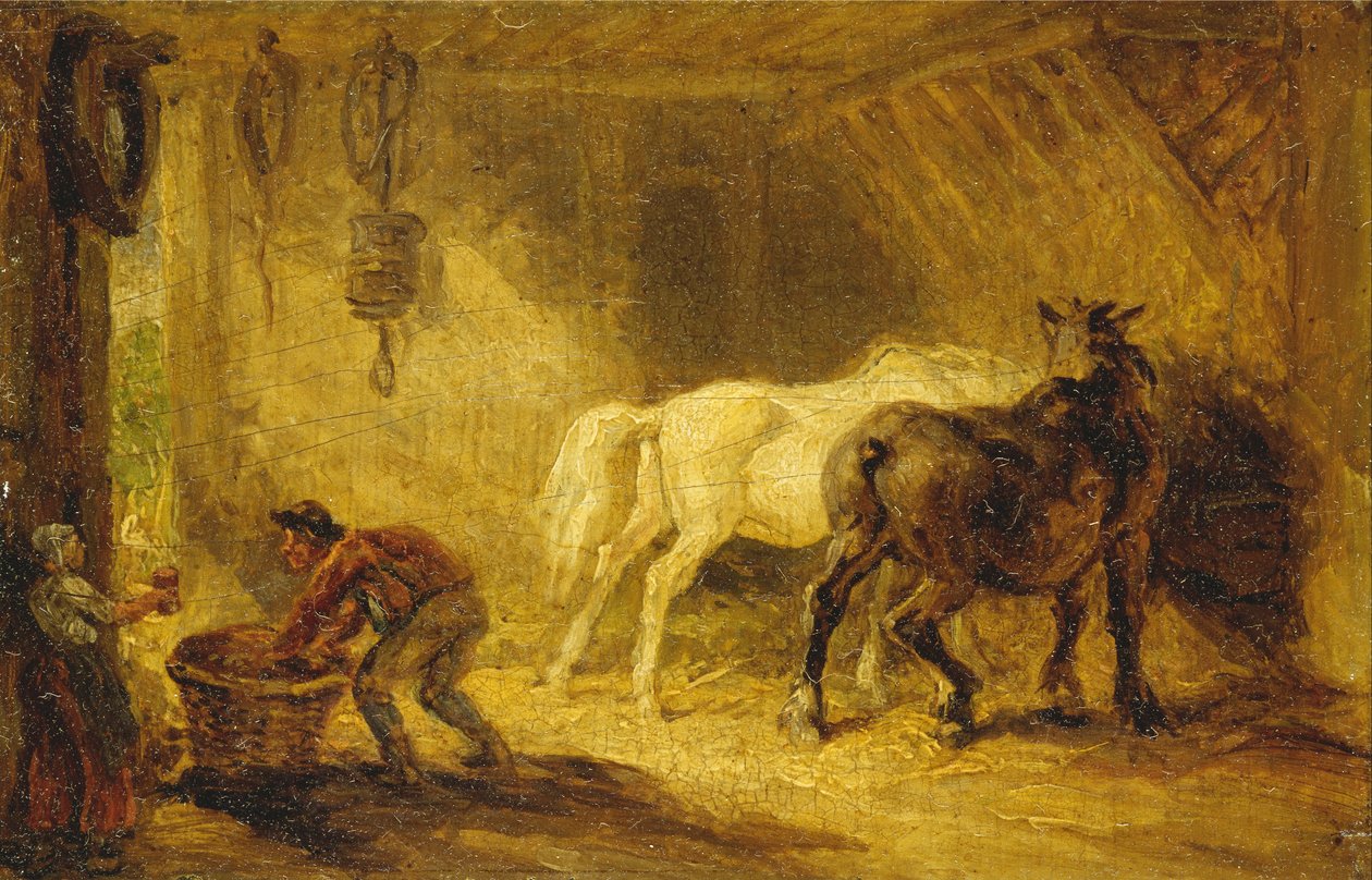 Wnętrze stajni autorstwa James Ward