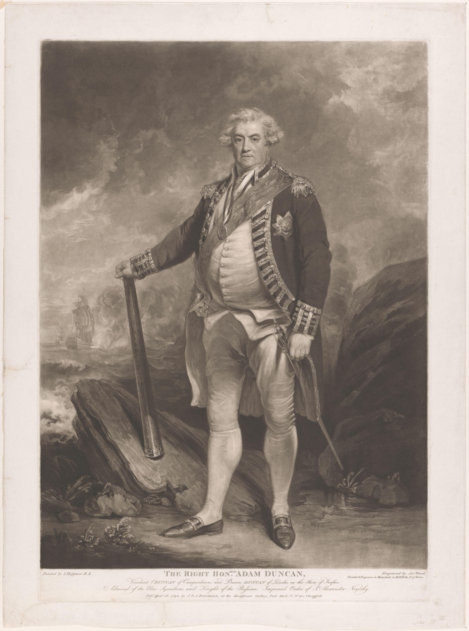 Portret van Adama Duncana Wielmożny Adam Duncan (tytuł na obiekcie) autorstwa James Ward